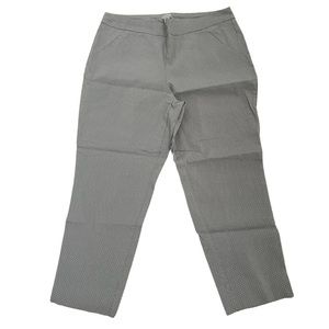Grey & white small polka dot stretchy pants size 16 ankle length